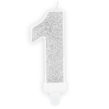 Number Candle - 1 – Silver